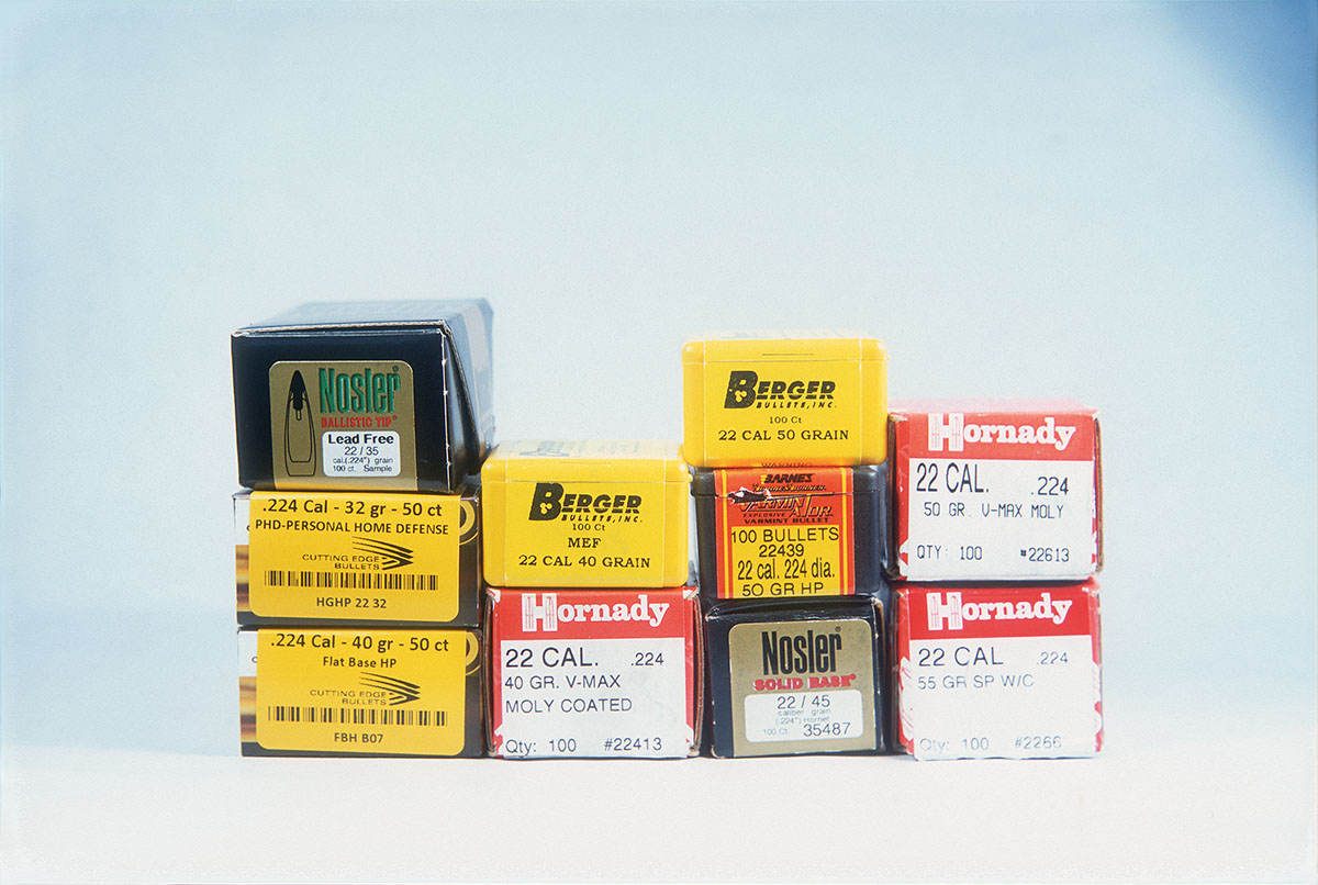 A variety of bullets continue to work well in the 222 Remington.